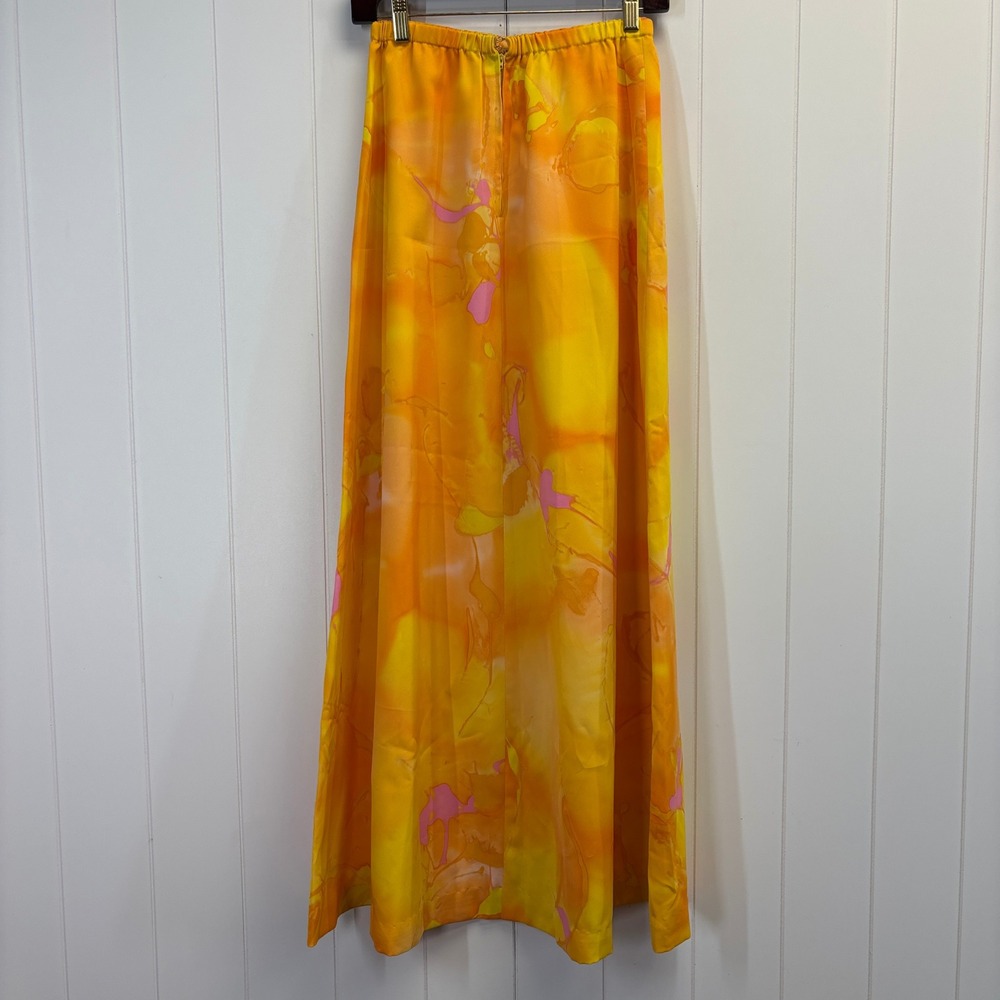 Vintage Handmade 70s Boho Retro Maxi Skirt Size XS Festival Psychedelic Summer - Picture 2 of 8